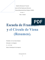 Escuela de Frankfurt y El Círculo de Viena (Resumen) .