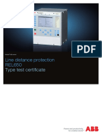 Line Distance Protection REL650: Type Test Certificate