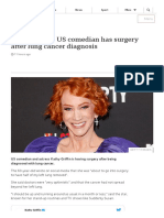 Kathy Griffin - US Comedian Has Surgery After Lung Cancer Diagnosis - BBC News