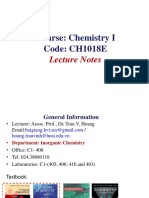 Chemistry I: Lecture Notes on Atomic Structure