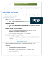 Code Coverage Testing: 1. Statement Coverage (Line Coverage)