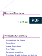 Discrete Structures Lecture 2 Summary