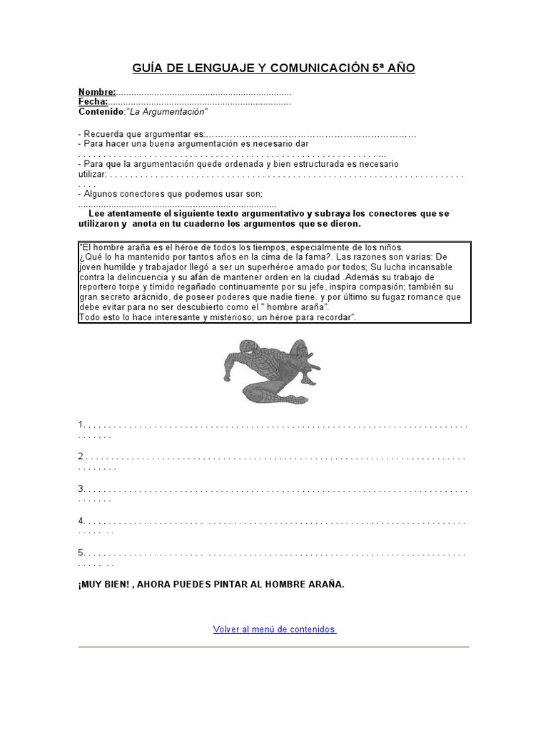 Guía de Lenguaje y Comunicación 5 Año | PDF