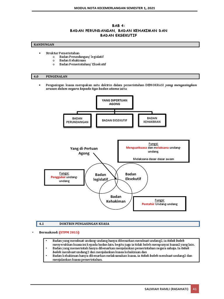Bab 4 Badan Perundangan, Kehakiman  PDF