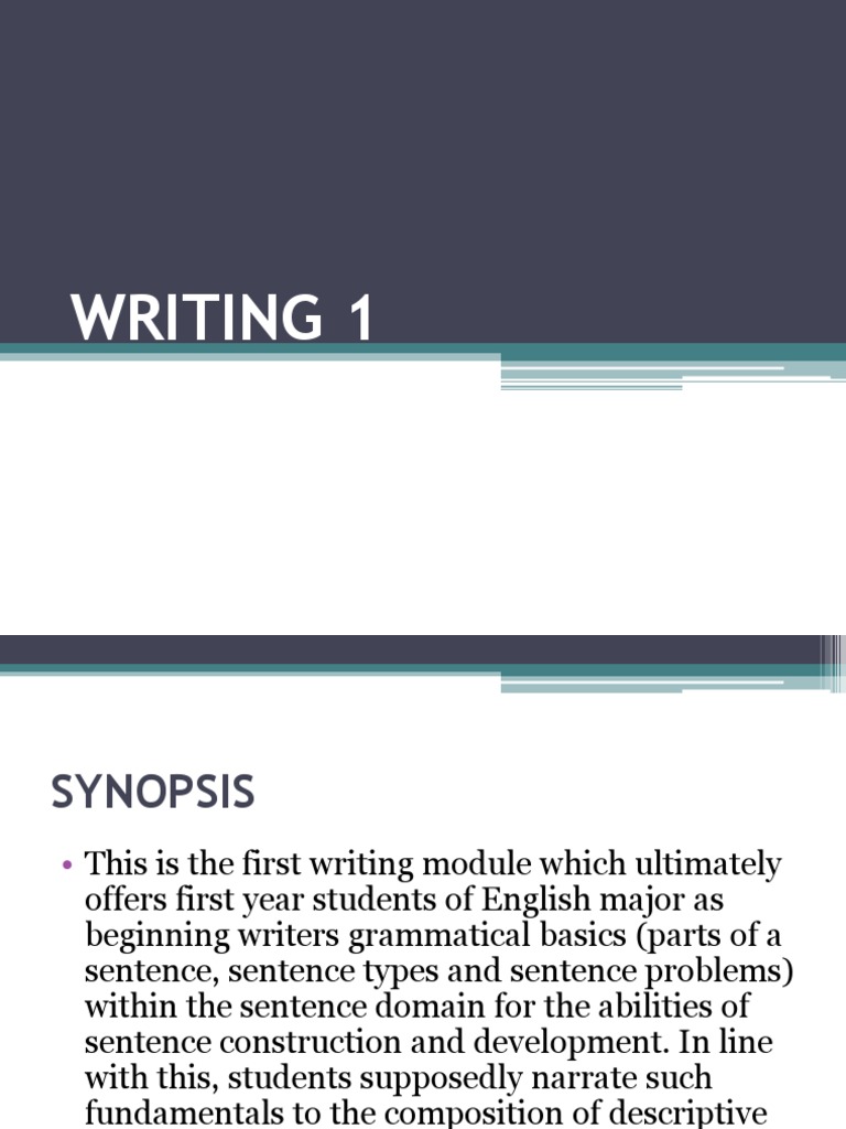 Basic Writing Skills for English Majors | PDF | Sentence (Linguistics ...