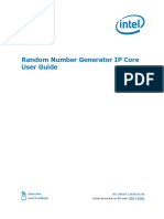 Random Number Generator IP Core User Guide: Subscribe Send Feedback UG-20018 - 2020.05.05 PDF HTML
