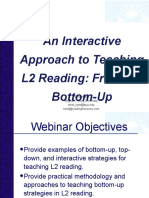 An Interactive Approach To Teaching L2 Reading: From The Bottom-Up