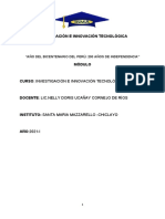 Modulo de Investigación e Innovación Tecnológica