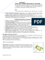 Mechanical Hazards and Common Mechanical Injuries