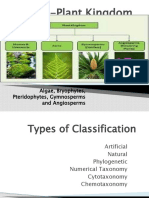 Ls 3 - Plant Kingdom: Algae, Bryophytes, Pteridophytes, Gymnosperms and Angiosperms