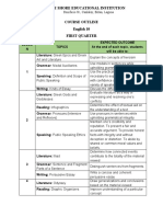 Course Outline With Expected Output