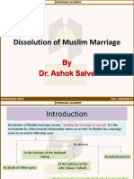 Dissolution of Muslim Marriage