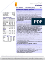 Hindalco: CMP: INR390 TP: INR475 (+22%) Outlook Strong On Higher LME Prices