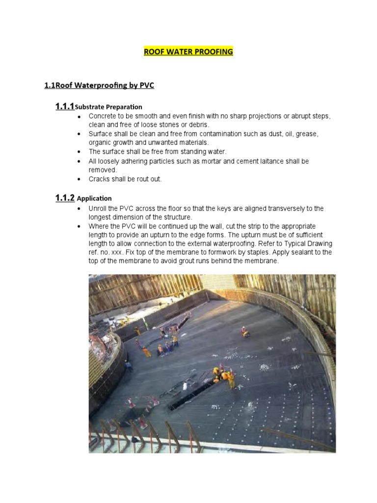 Roof Water Proofing: Substrate Preparation | Download Free PDF ...