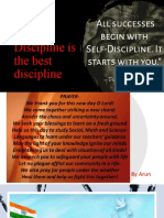 Self - Discipline Is The Best Discipline