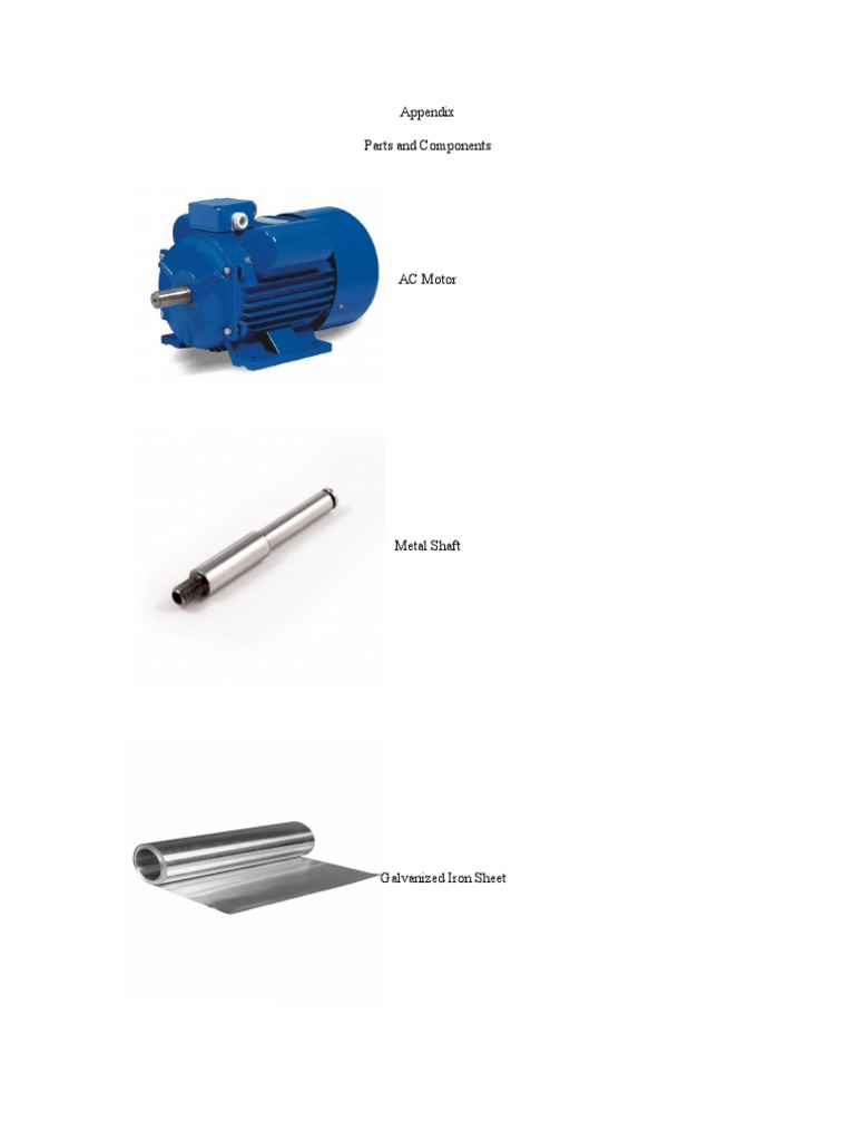 Appendix Parts and Components | PDF