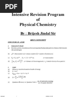 Intensive Revision Program of Physical Chemistry: By: Brijesh Jindal Sir