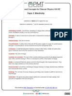 Definitions - Electricity - Edexcel Physics IGCSE