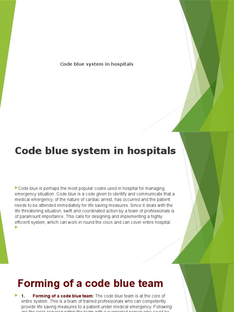 Code Blue | PDF | Intensive Care Medicine | Cardiopulmonary Resuscitation