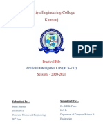 Rajkiya Engineering College Kannauj: Artificial Intelligence Lab (RCS-752)
