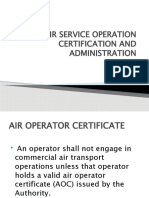 The Air Operator Certification