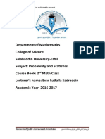 Probability and Statistics - Coursebook