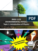 BNEH 1123-Chapter 1 Intro To Environmental Physics