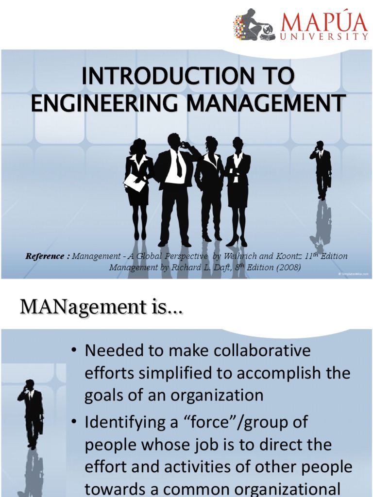 1 Intro To Engineering Management Part 1 | PDF | Goal | Cognition