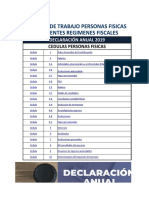 Personas Físicas 2019 - Papel de Trabajo Anual 2