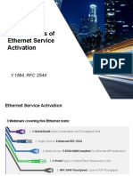 The Essentials of Ethernet Service Activation: Y.1564, RFC 2544