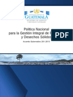 Politica Nacional Gestion Residuos y Desechos Solidos Acuerdo 281 2015