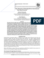 An Overview of The Key Theories of Foreign Direct Investment: The Way Forward