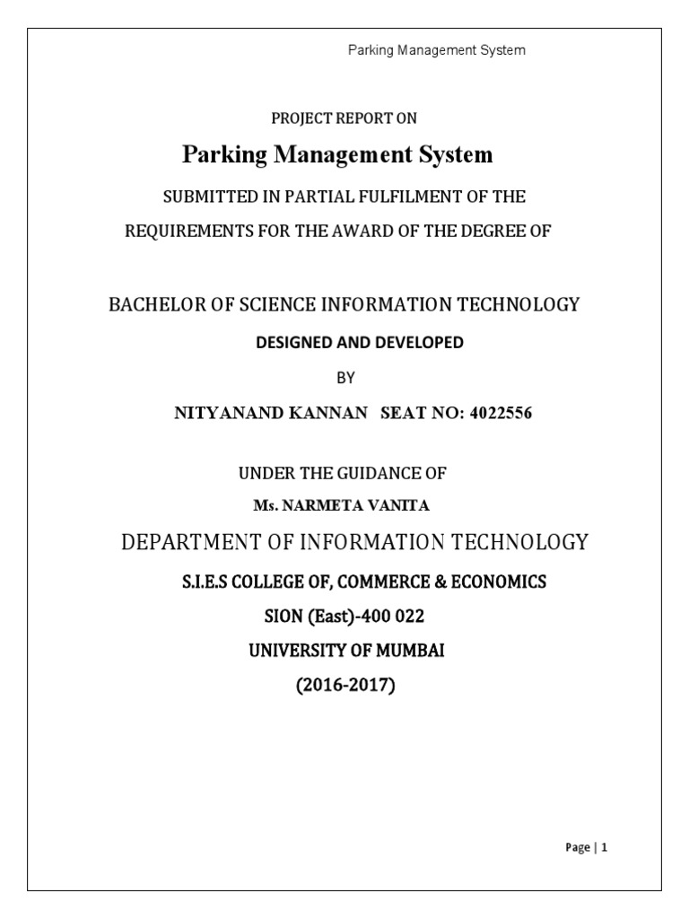 Parking Management System Parking Manage Pdf Software Testing