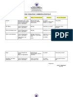 Communication Plan Flow and System Mses