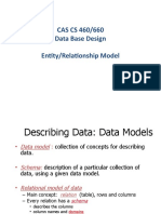 CAS CS 460/660 Data Base Design Entity/Relationship Model