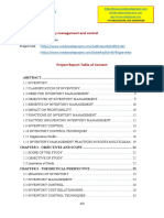 Inventory Management and Control