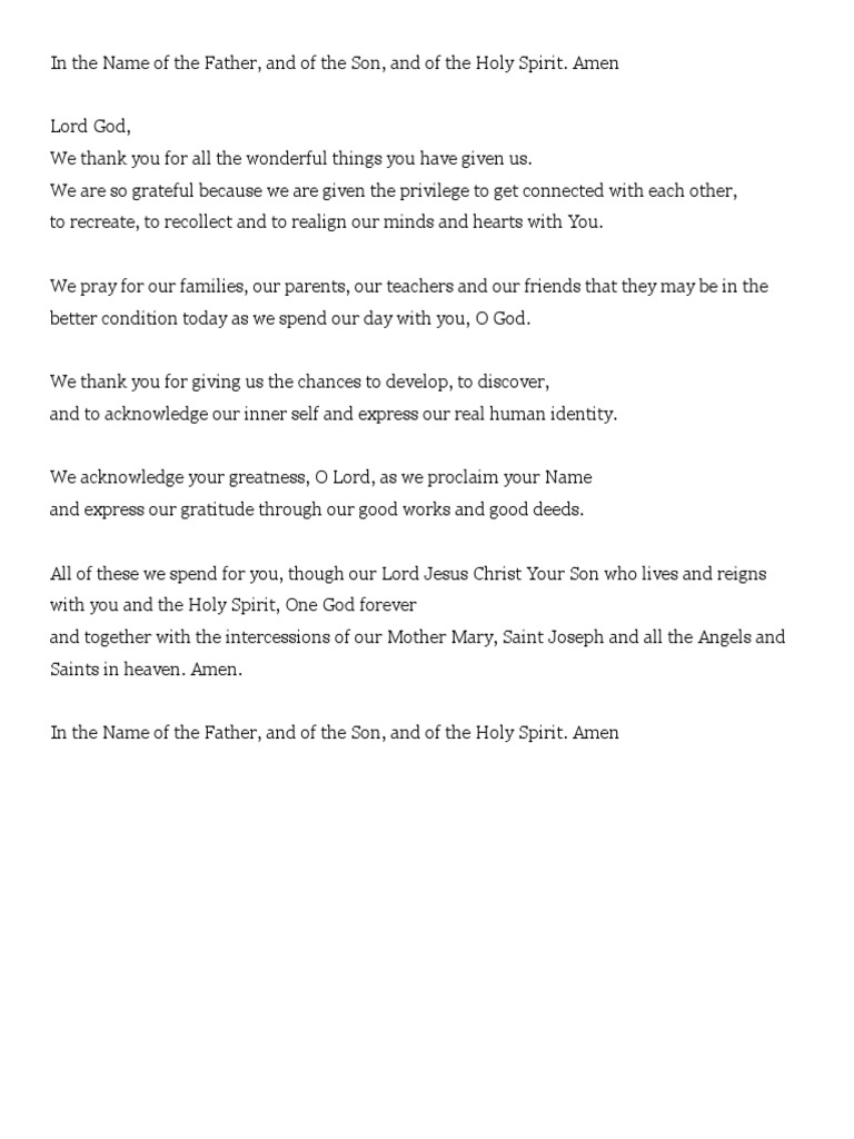 Prayer For Recollection Pdf