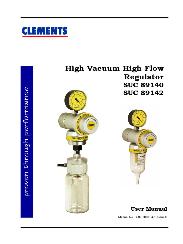High Vacuum Regulator User Manual | PDF | Vacuum | Screw