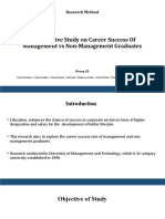 Comparative Study of Carrier Success of Management and