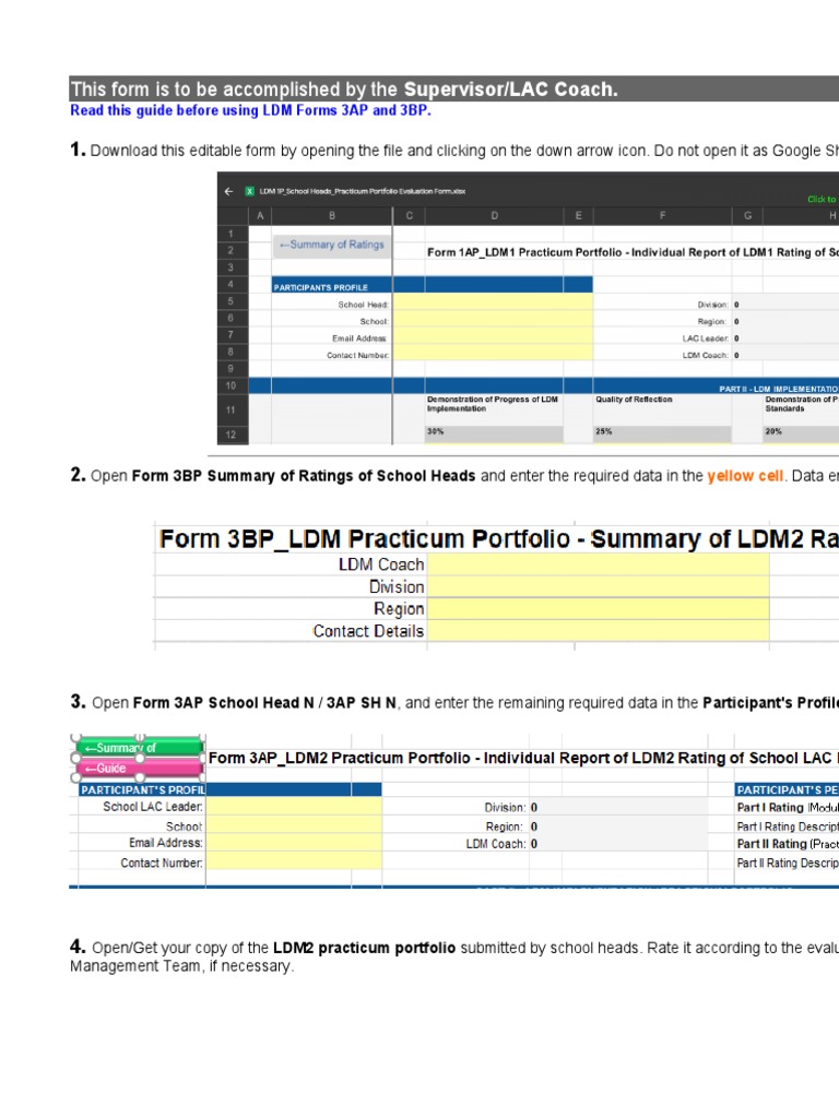 LDM Form 3.1P - School LAC Leaders' Practicum Portfolio Evaluation Form ...
