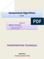 Randomized Algorithms Randomized Algorithms: - Algebraic Techniques