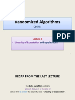 Randomized Algorithms Randomized Algorithms: - Linearity of Expectation