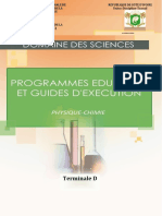 Programme Educatif - Terminale D
