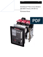 Maintenance Manual: Entelliguard™ Power Circuit Breakers 800-2000 A Frames, 240-600 Vac