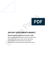 Sample - Dietary Supplements Market Analysis & Segment Forecast To 2026