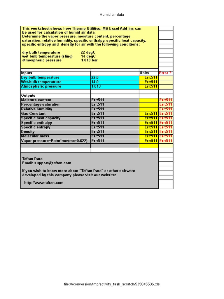 Calculating Humid Air Data | PDF