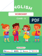 Edufever English Worksheet Class 5 Products and Services