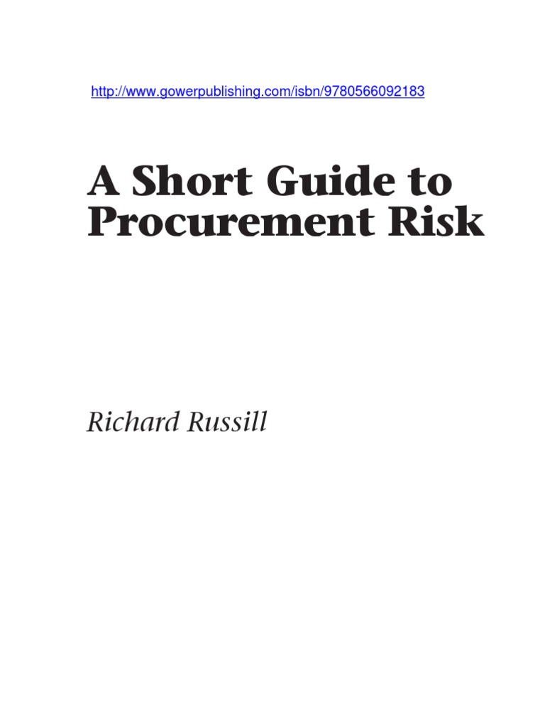 Understanding Procurement Risks | PDF | Procurement | Risk