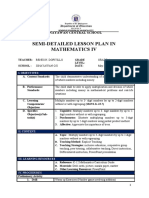 Semi-Detailed Lesson Plan in Mathematics Iv: Sinayawan Central School