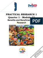 Practical Research 1 Quarter 1 - Module 13: Benefits and Beneficiaries of Research
